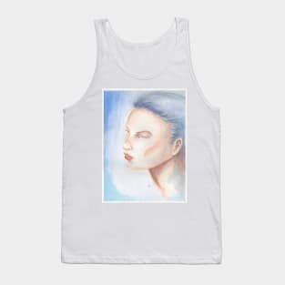 Watercolor girl painting I Tank Top